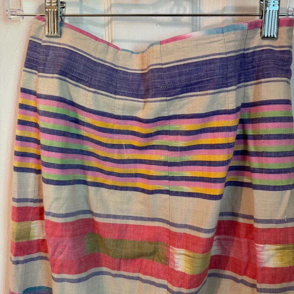 Bushwacker U.S.A Vintage Pastel Wrap Front Skirt Size 8 Rare‎